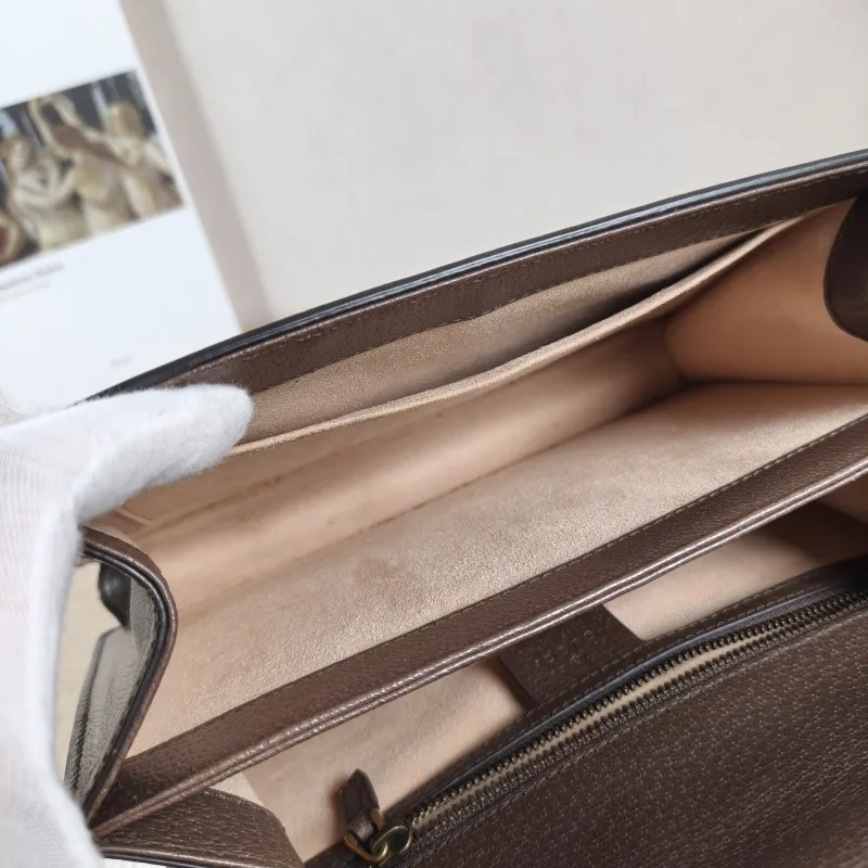GUCCI Top Handle Bag Ophidia GG Messenger Bag Monogram PVC Medium 25 × 7 × 17.5 cm — detail view 5 of 13