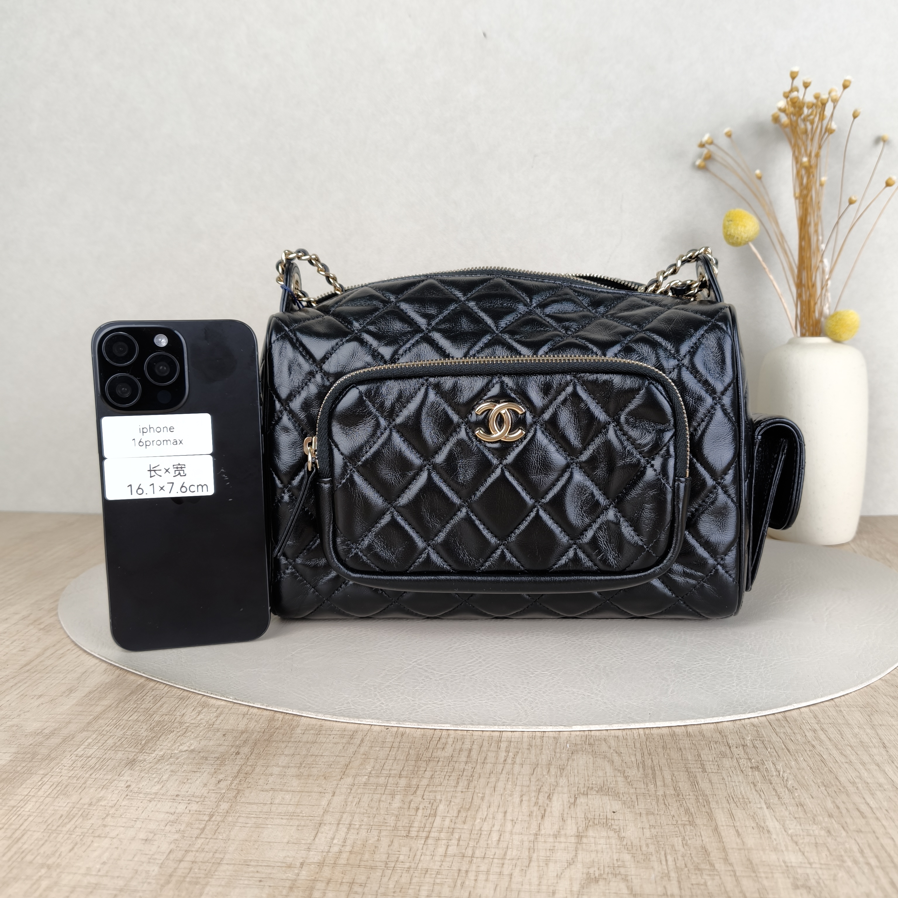 Chanel Crossbody Bag24k Camera Bag Black Lambskin24 × 17 × 18 cm — cover view 4 of 5