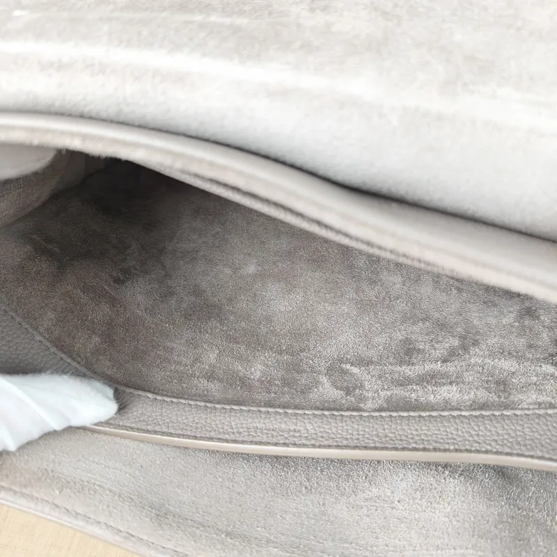 CELINE Shoulder Bag Soft 16Shoulder Bag Grey Calfskin Medium 32 × 15 × 24 cm — detail view 7 of 11