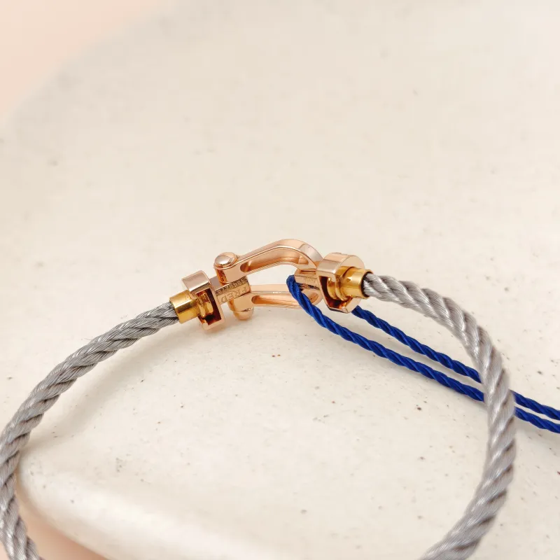 FRED Bracelet Force 10 Collection Bracelet Grey Diamond18KR ose Gold Medium 15cm — cover view 8 of 9