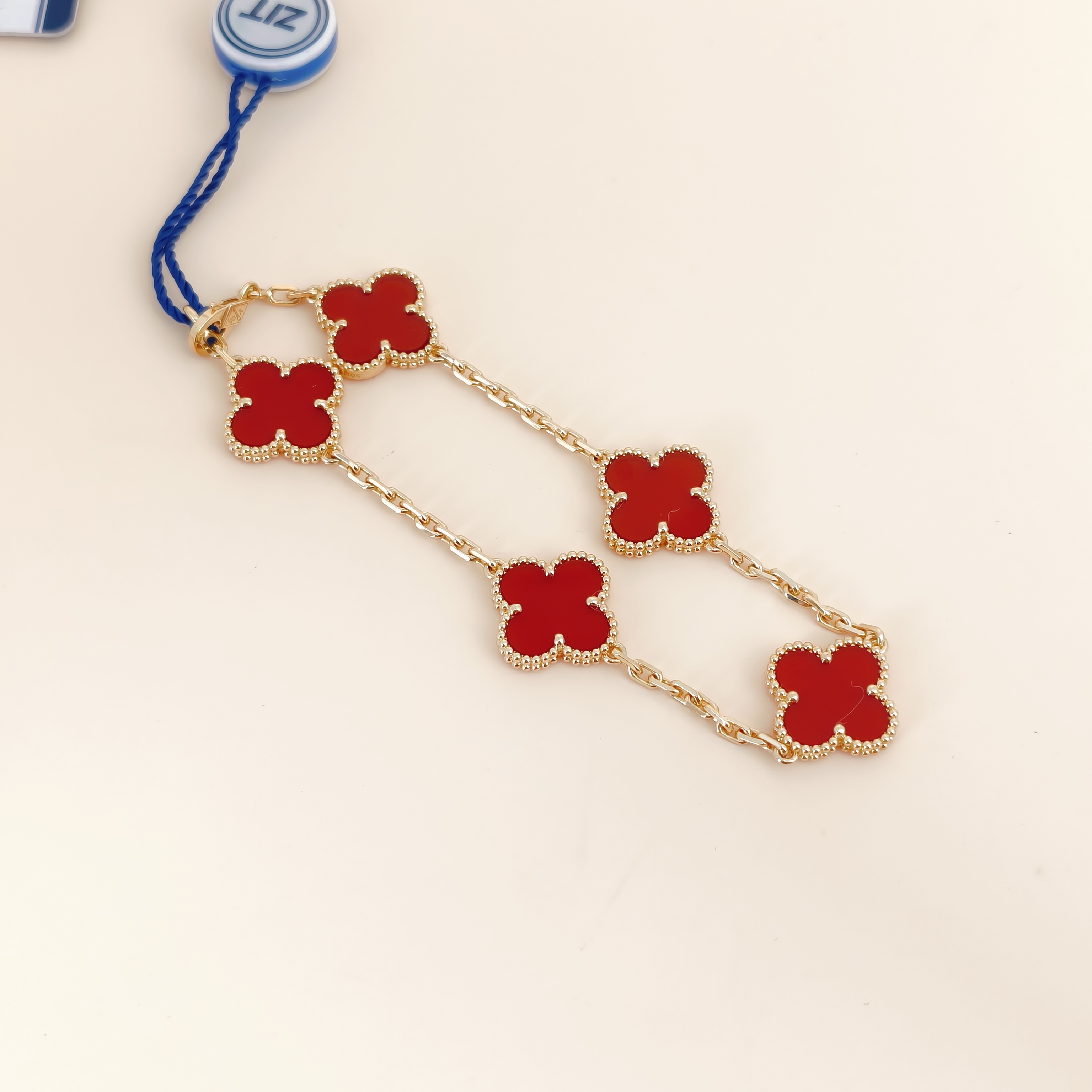 Van Cleef & Arpels Bracelet Alhambra Alhambra Collection Five-Motif Bracelet 18KY ellow Gold Vintage Small19cm — cover view 7 of 8