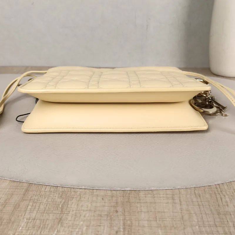 DIOR Crossbody Bag Lady Milly Chain Bag Yellow Lambskin Mini 19 × 5 × 13 cm — cover view 5 of 5