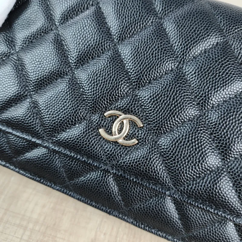 Chanel Crossbody Bag CF WOCWOC Bag Accessory Black Grained Calfskin Mini 19.2 × 3.5 × 12.3 cm — detail view 12 of 12