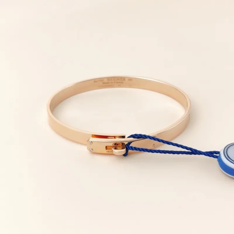 Hermès Bangle Kelly Bangle Rose Gold 18KR ose Gold One Size 15.8cm