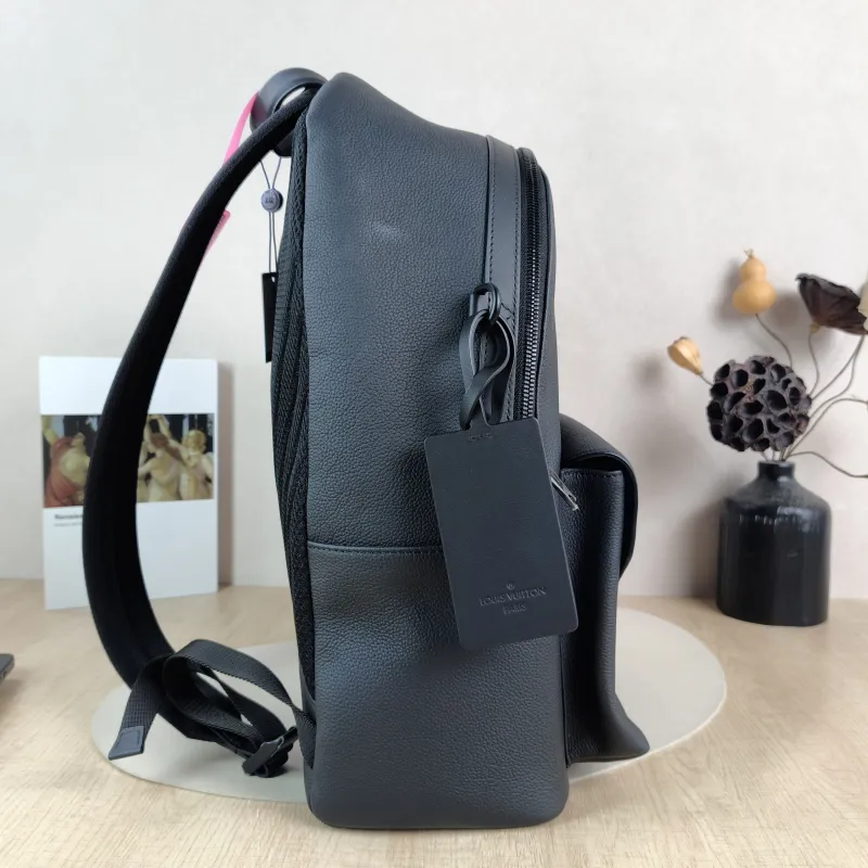 Louis Vuitton Backpack Takeoff Backpack Black Calfskin One Size 30 × 14 × 43 cm — detail view 3 of 12