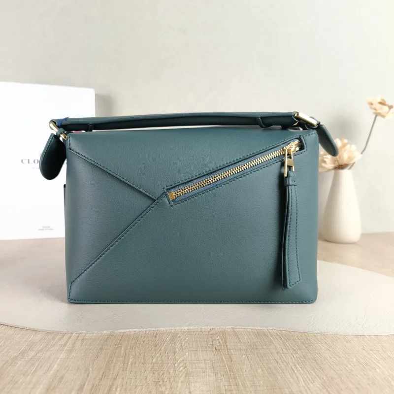LOEWE Crossbody Bag Puzzle Green CC alfskin Small 24 × 10.5 × 16.5 cm — cover view 5 of 5