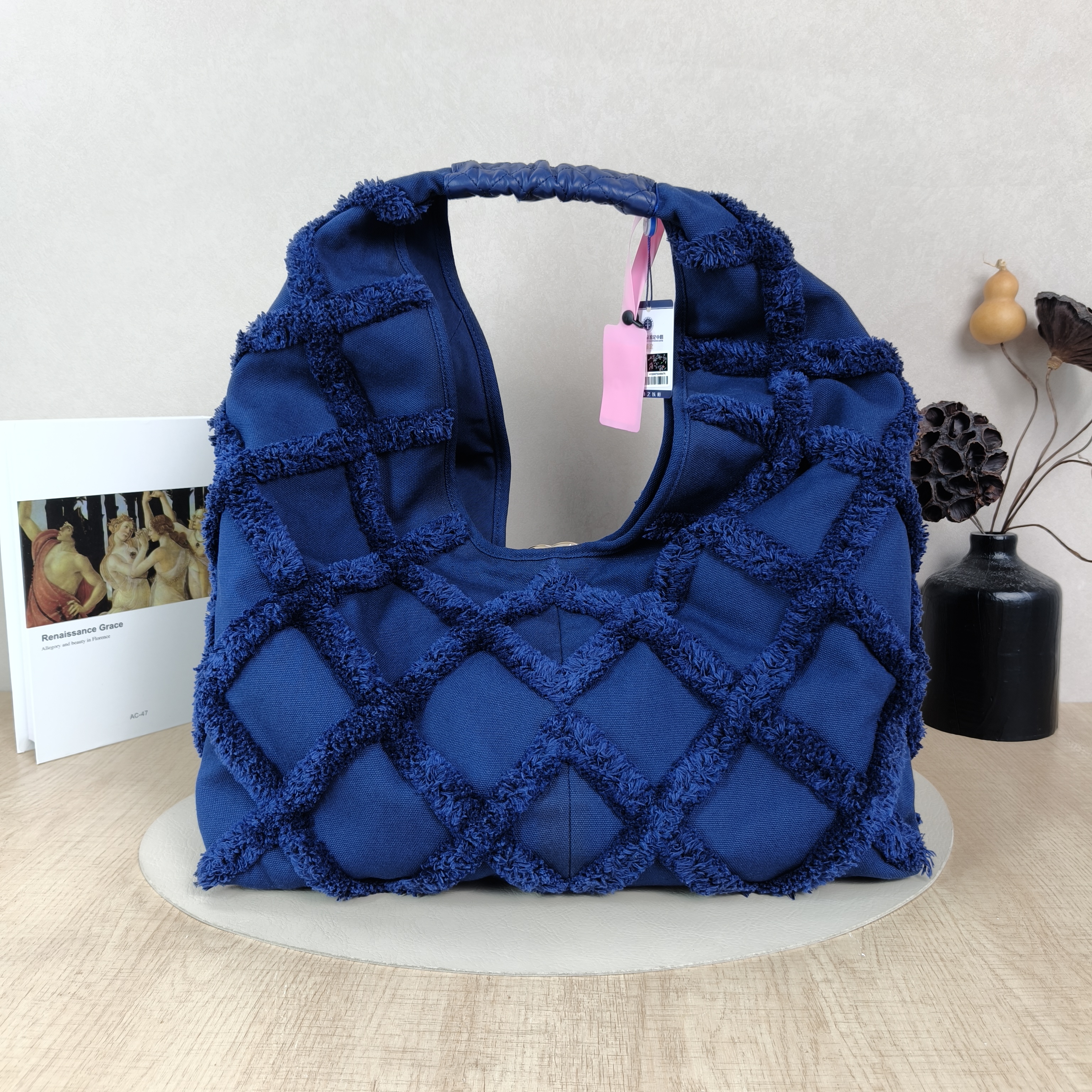 Chanel Shoulder Bag Blue Canvas One Size37 × 15 × 25 cm — cover view 6 of 6