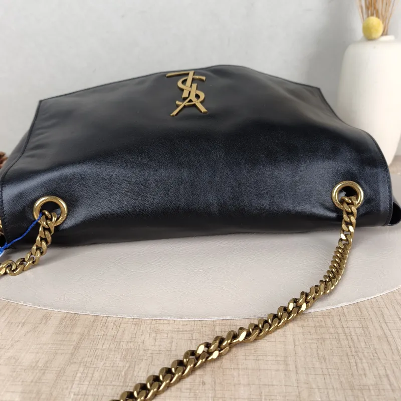 SAINT LAURENT Crossbody Bag Kate Chain Bag Black Calfskin Medium 28.5 × 6 × 20 cm — detail view 6 of 12