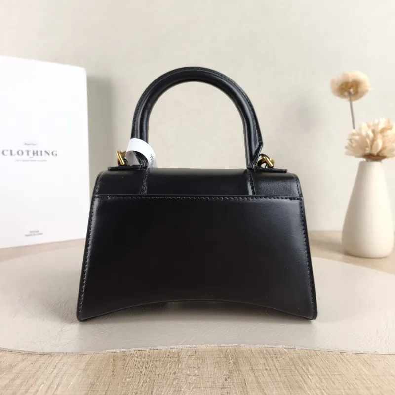 BALENCIAGA Crossbody Bag Hourglass Hourglass Bag Black Calfskin XS 19 × 8 × 13 cm — cover view 2 of 5