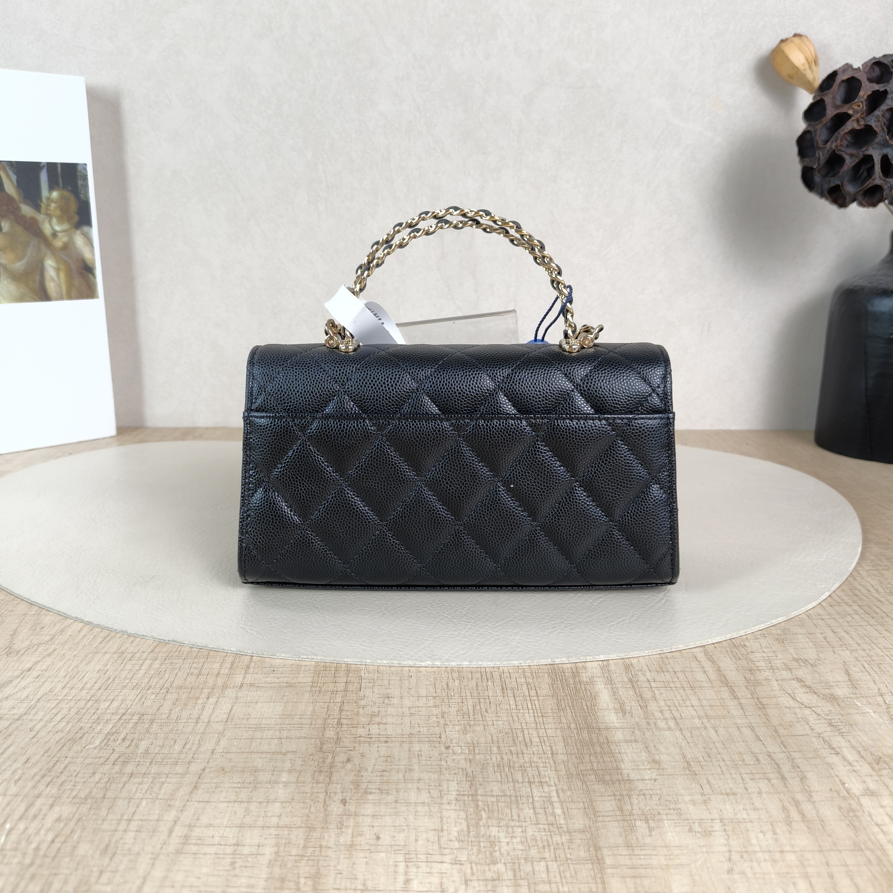 Chanel Crossbody Bag kelly Black Grained Calfskin One Size18 × 4.5 × 10 cm — cover view 2 of 6