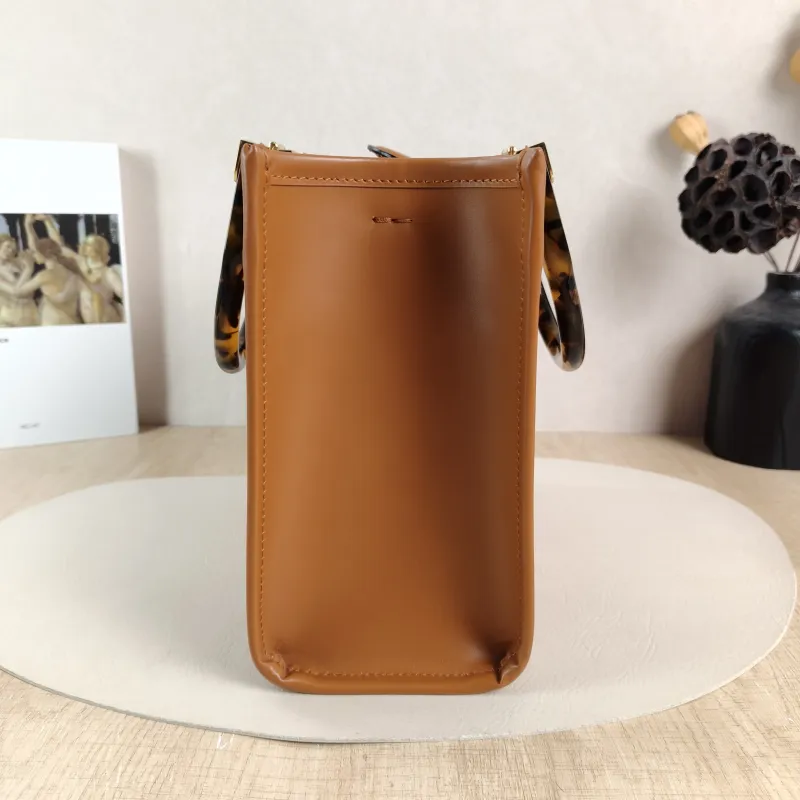 FENDI Crossbody Bag Sunshine Shopping Tote Caramel Calfskin Small 25.5 × 12 × 22.5 cm — detail view 10 of 12