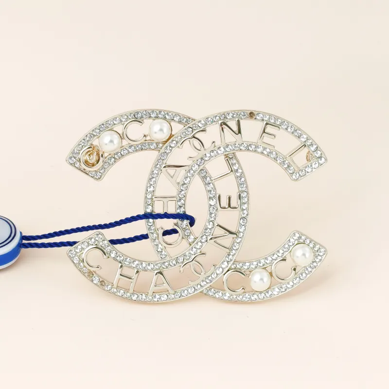 Chanel Broochcoco c Pearl Brooch Gold One Size