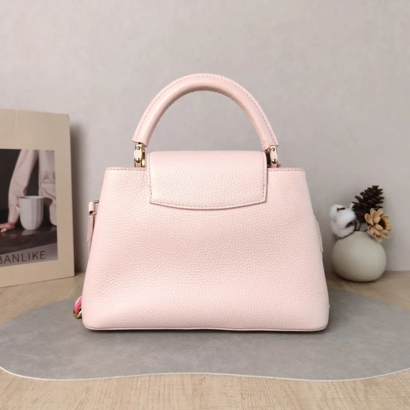 Louis Vuitton Top Handle Bag Capucines Pink Calfskin BB 27 × 9 × 17.5 cm — cover view 5 of 5