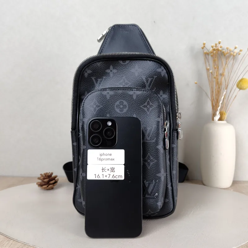 Louis Vuitton Shoulder Bag Avenue Shoulder Bag Black Monogram PVC One Size 15.5 × 7.5 × 25 cm — cover view 3 of 5