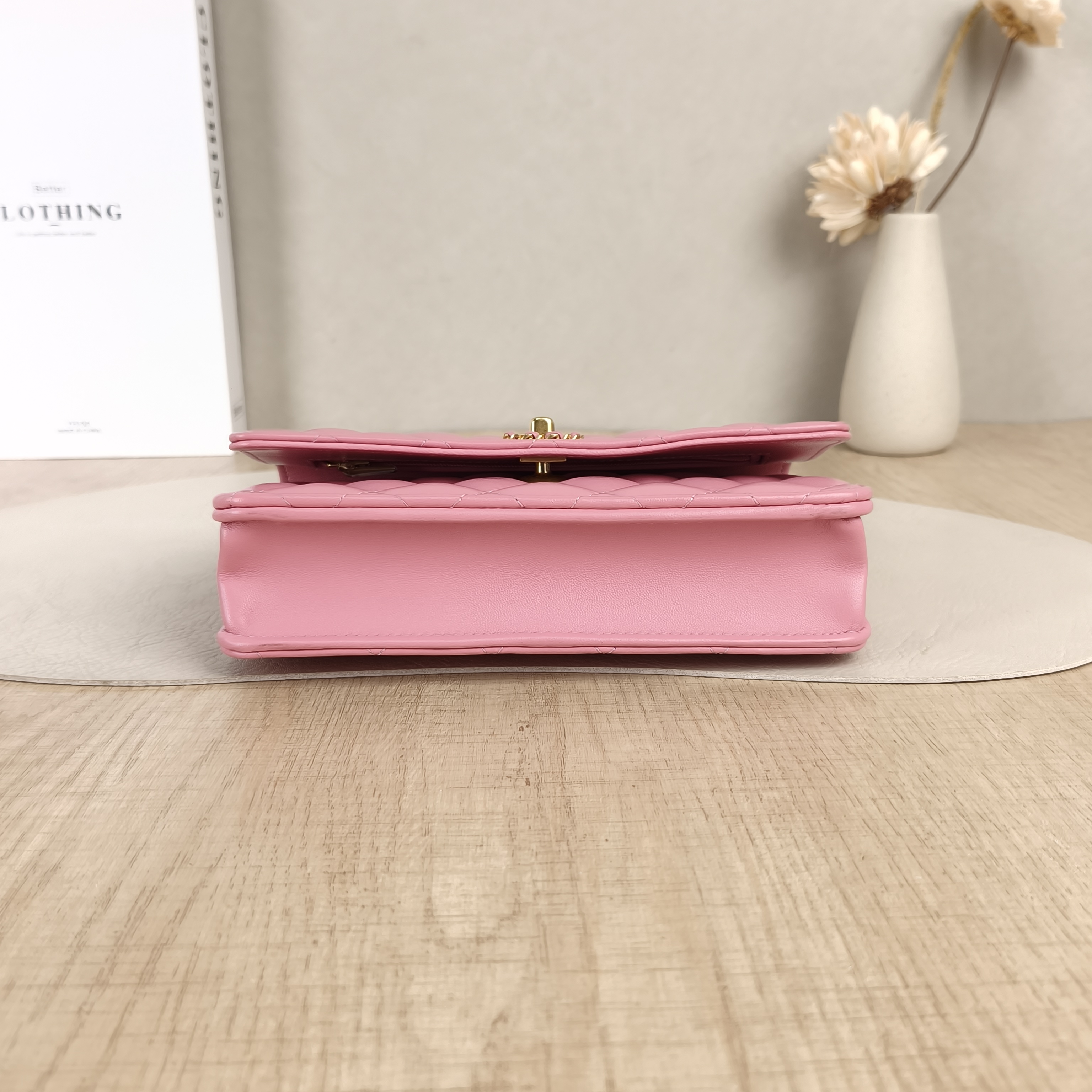 Chanel Crossbody Bag Classic Flap WOC CF WOC Pink Lambskinmini19.2 × 3.5 × 12.3 cm — cover view 2 of 5