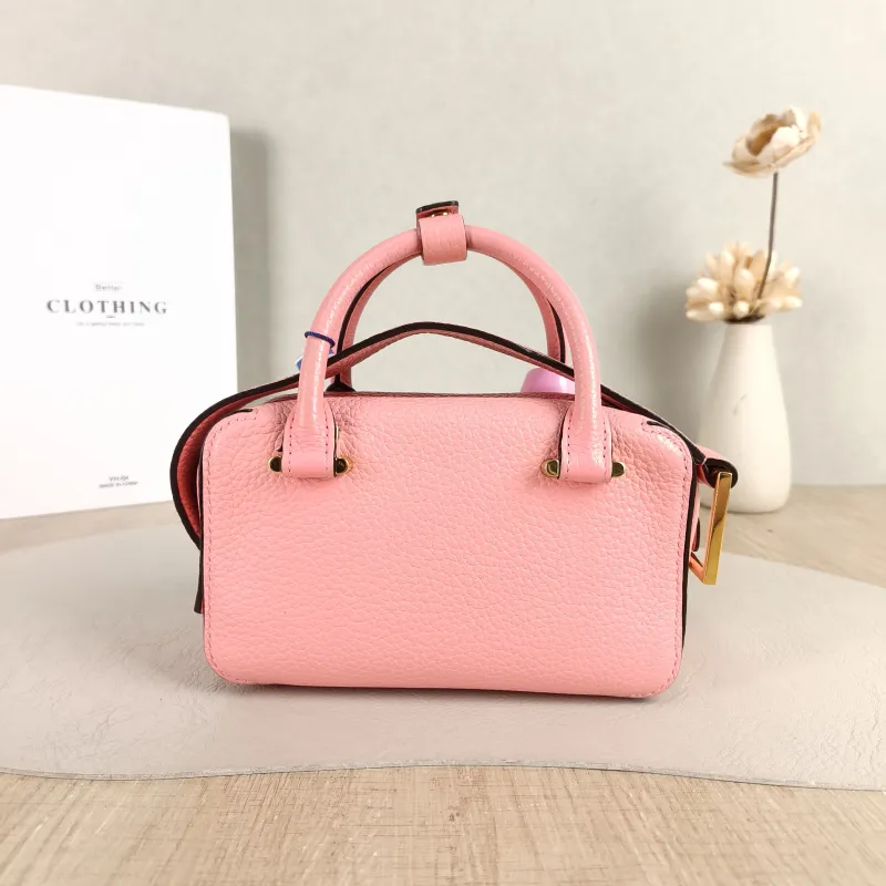 DELVAUX Top Handle Bag Cool Box Box Shoulder Bag Pink Calfskin nano 16.5 × 7.5 × 10.5 cm — cover view 2 of 6