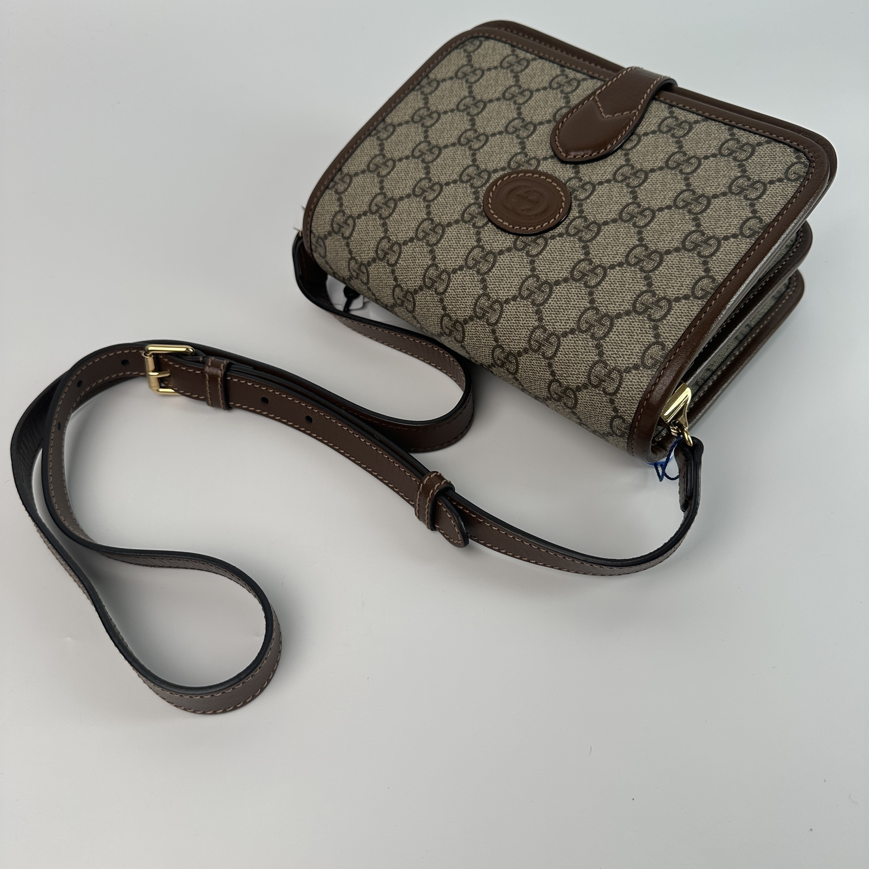 GUCCI Shoulder Bag Brown Brown Beige MM Medium — cover view 11 of 16