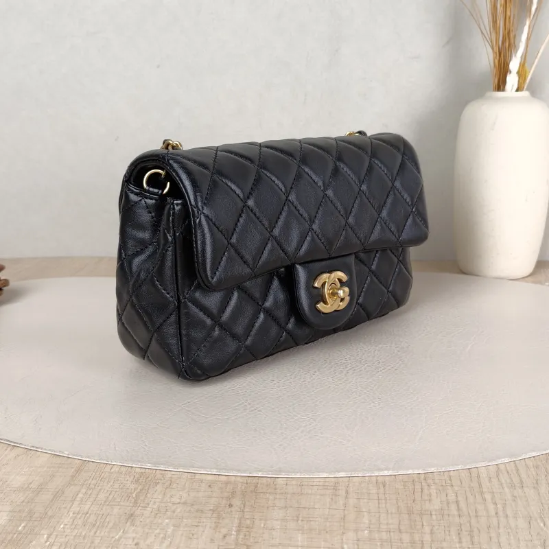Chanel Crossbody Bag Classic Flap Large Mini CF Mini Black with Gold-Tone Hardware Lambskin mini 20 × 6 × 12 cm 29 — cover view 3 of 6