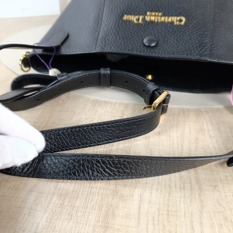 DIOR Top Handle Bag Signature Bucket Bag Black Calfskin Small 21 × 11 × 19 cm — detail view 10 of 10