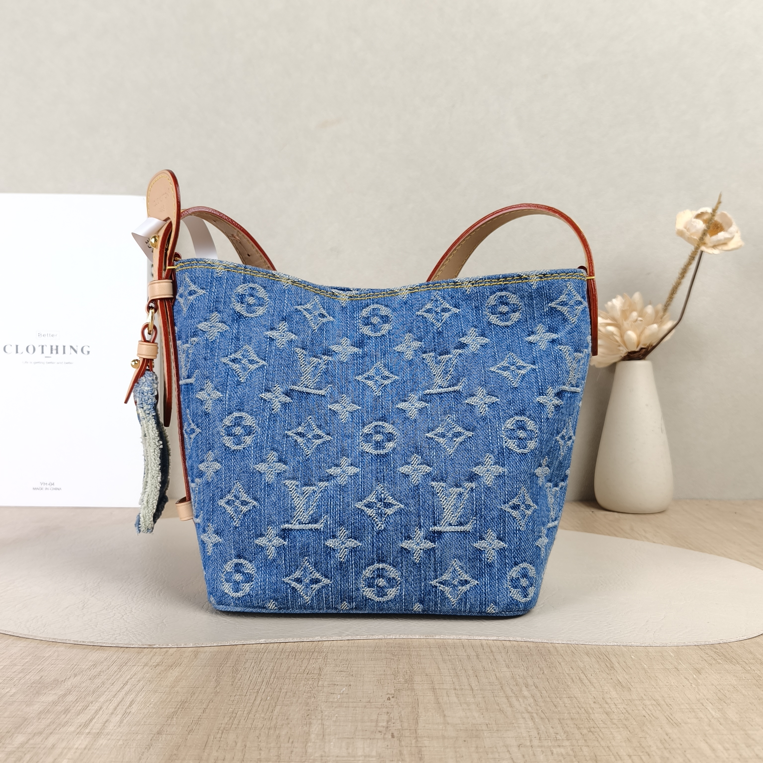 Louis Vuitton Top Handle Bag ALL IN BB Blue BB16 × 12 × 18 cm