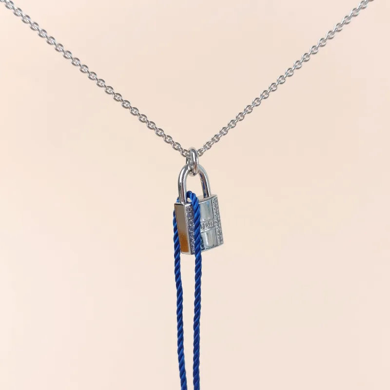 Hermès Necklace Kelly Cadenas Necklace White Gold18KW hite Gold Diamond One Size40cm