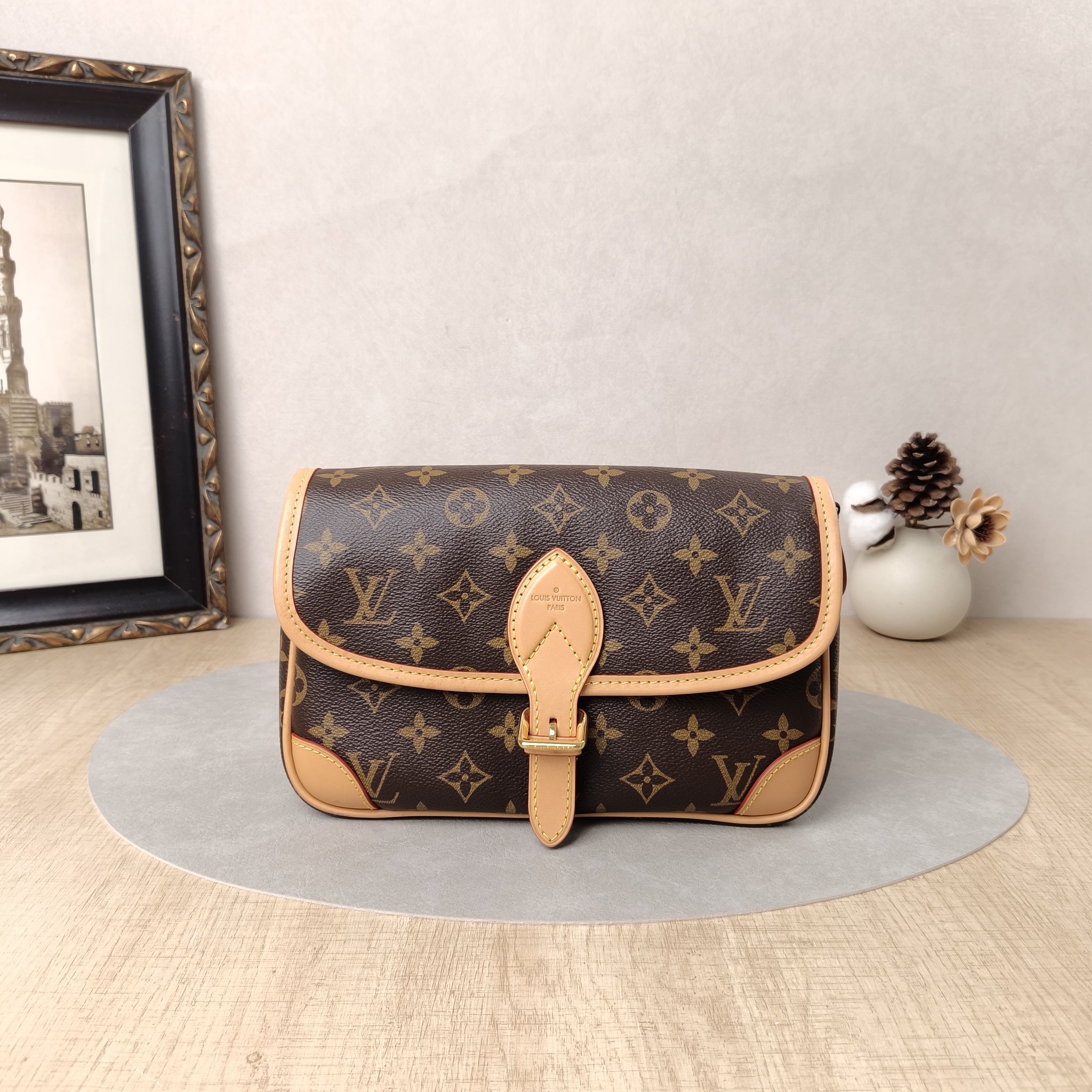 Louis Vuitton Crossbody Bag Diane Baguette Bag Shoulder Strap PVC Small24 × 9 × 15 cm