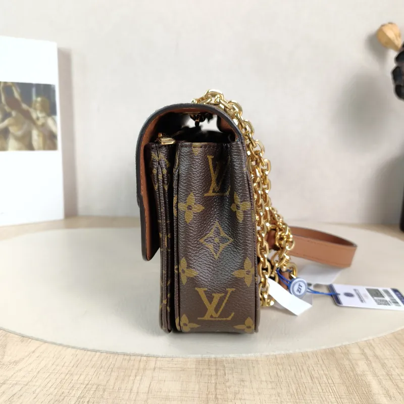 Louis Vuitton Crossbody Bag Marceau Chain Bag Caramel PVC · Calfskin One Size24.5 × 6.5 × 15 cm — detail view 11 of 14