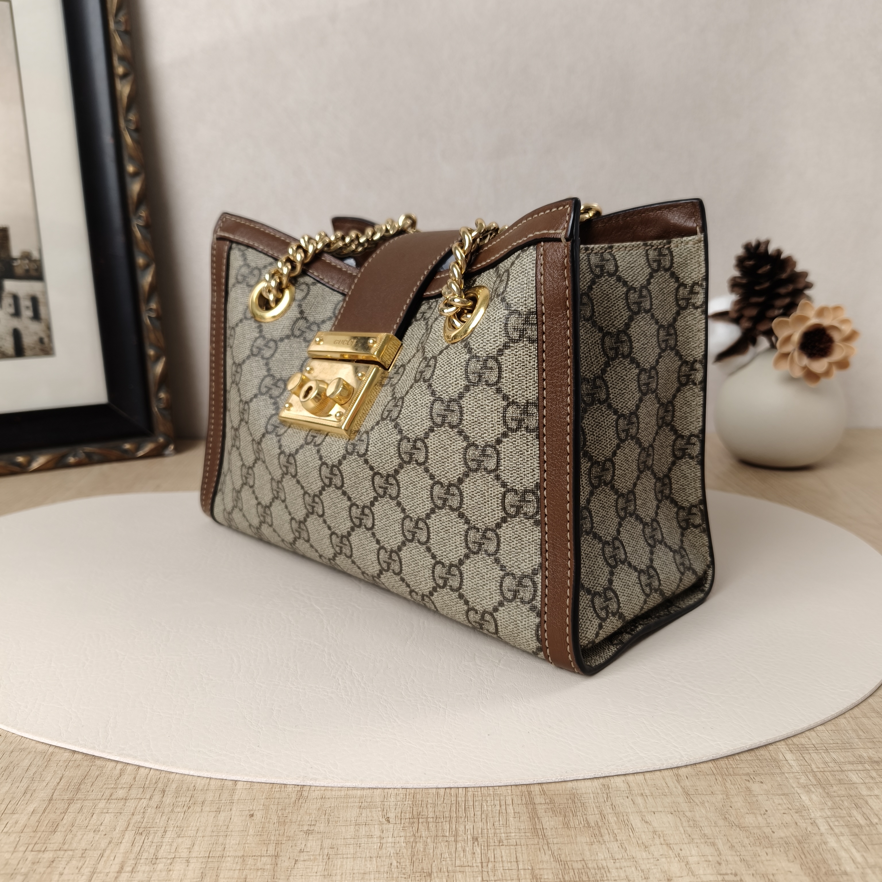 GUCCI Shoulder Bag Padlock Tote Monogram PVC Medium26 × 10 × 18 cm — cover view 6 of 10