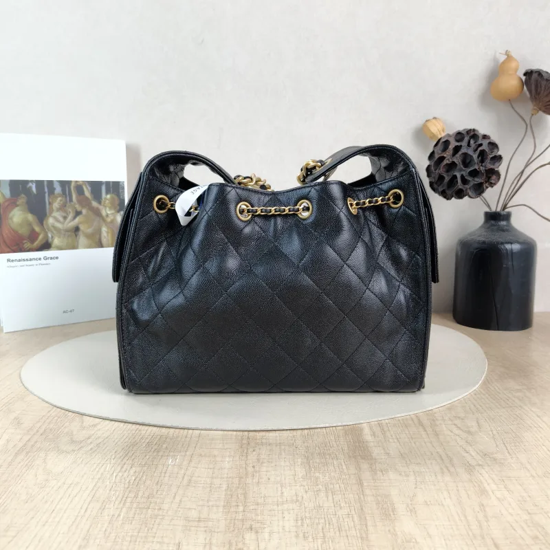 Chanel Shoulder Bag25Bag Black Grained Calfskin Small26 × 14 × 30 cm — cover view 3 of 5