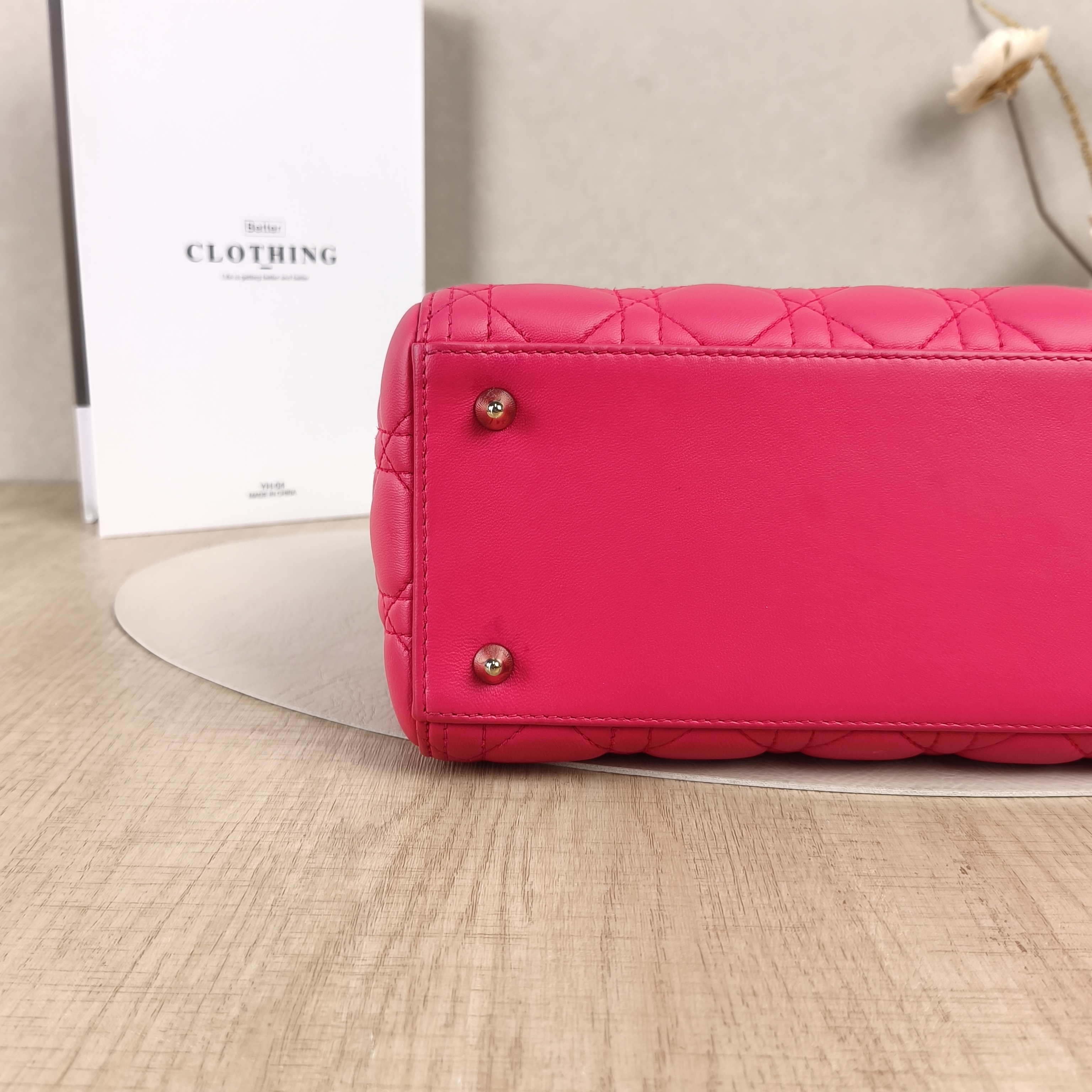 DIOR Lady Lady Dior Bag Medium Red Lambskin · Shoulder Strap · 24 × 11 × 20 cm — cover view 2 of 8