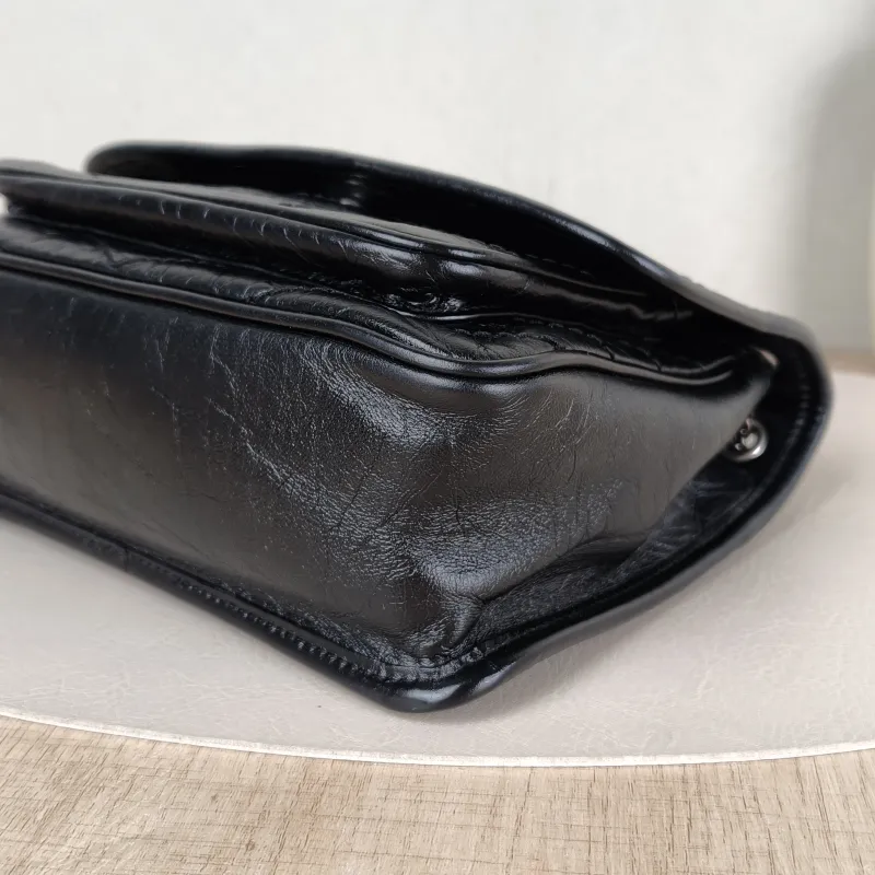 SAINT LAURENT Crossbody Bag Niki D Waxed Leather Calfskin Small 21 × 7.5 × 16 cm — detail view 5 of 13