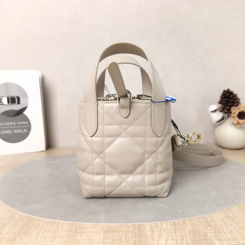 DIOR Top Handle Bag TOUJOURS Edition Beige Calfskinmini13 × 12 × 15 cm — cover view 3 of 5