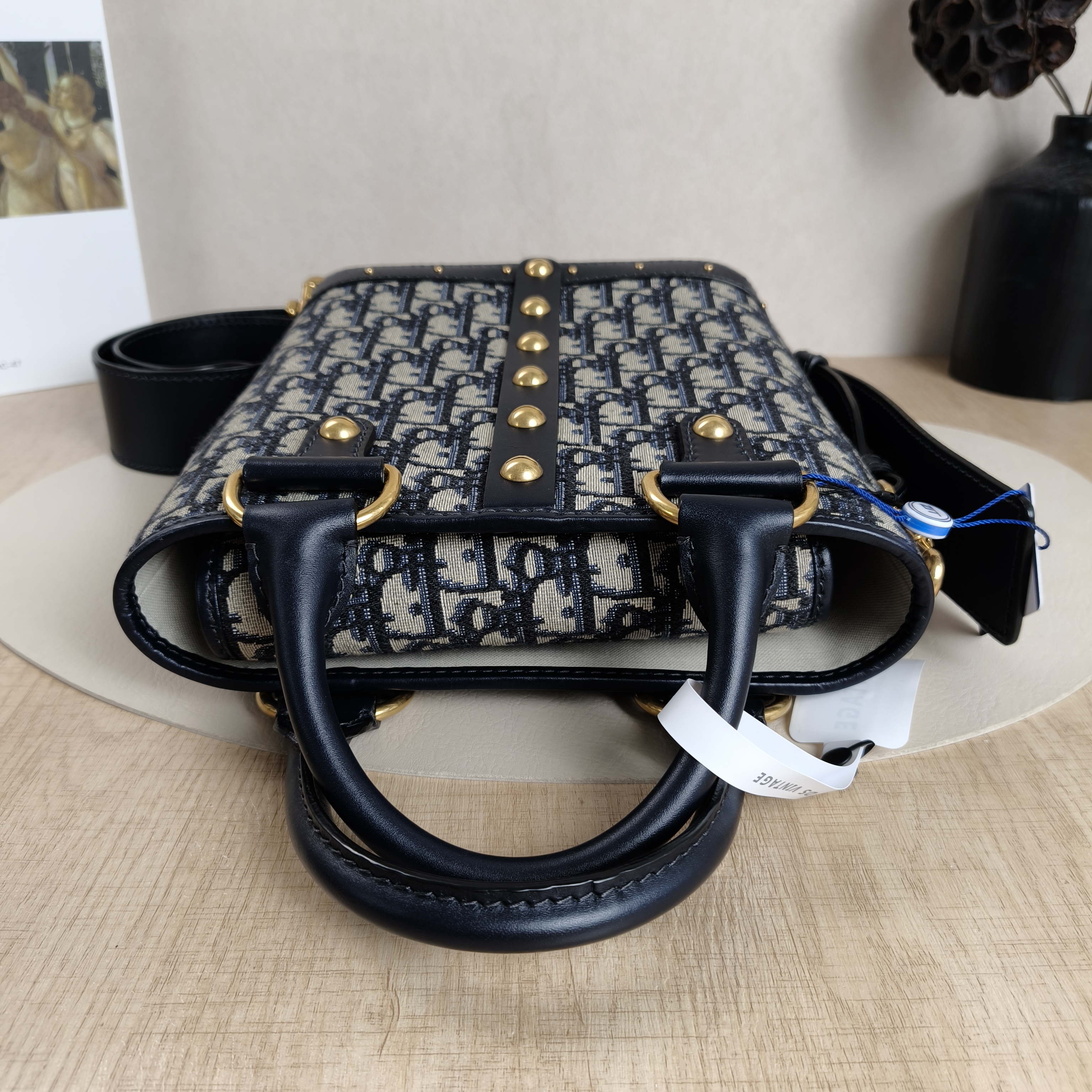 DIOR Shoulder Bag Signature avenue Bucket Blue Canvas One Size — cover view 7 of 10