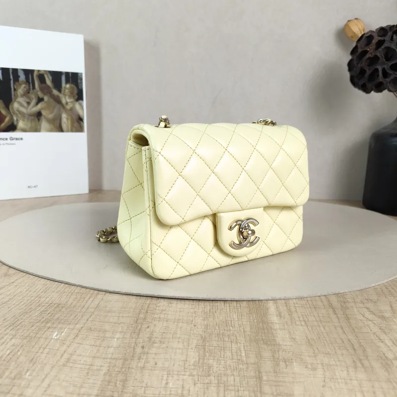 Chanel Crossbody Bag c Yellow Lambskin Mini 17 × 8 × 13.5 cm — cover view 3 of 6