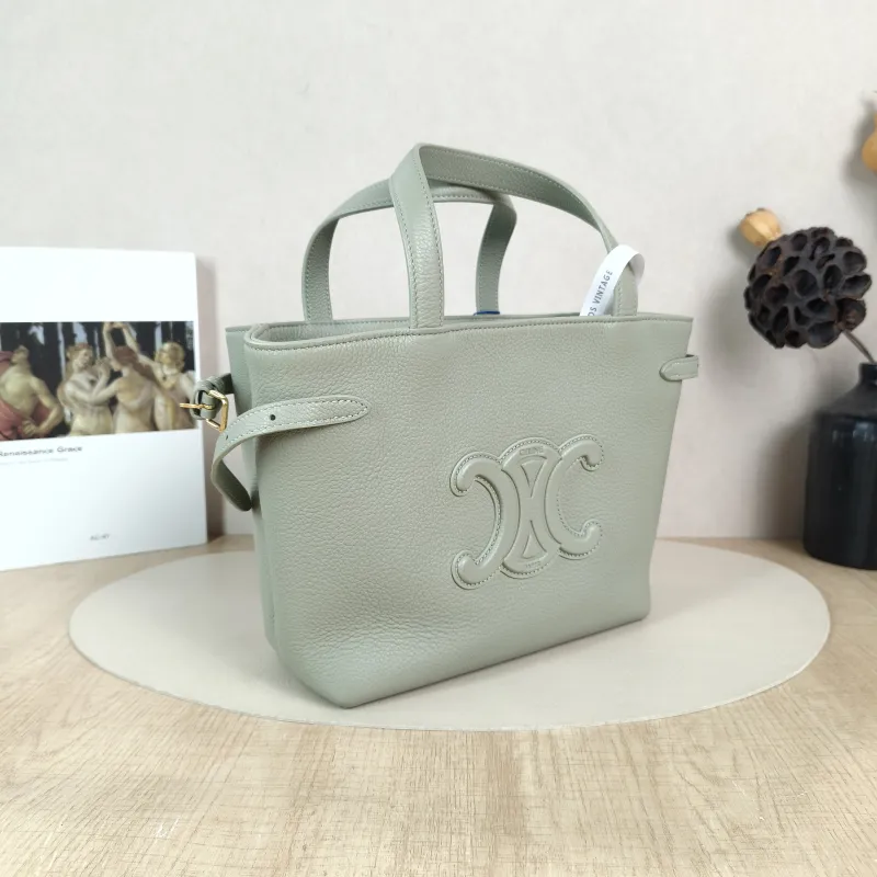 CELINE Shoulder Bag Anais Tote Bag Green Calfskin Mini 20 × 10 × 21 cm — cover view 5 of 6