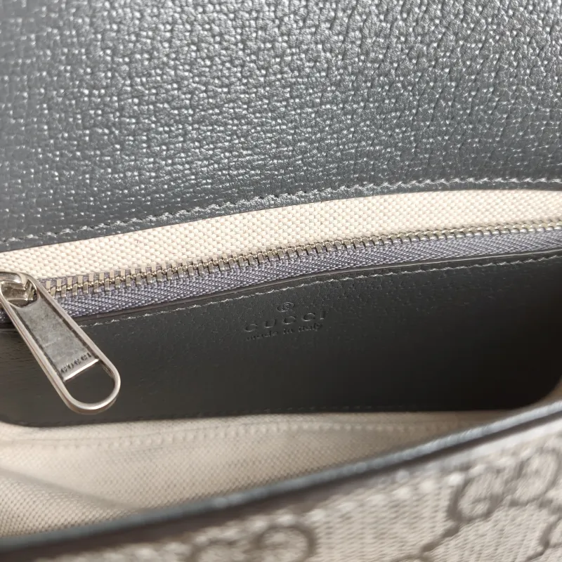GUCCI Crossbody Bag Ophidia Messenger Bag Grey PVC One Size 19 × 5 × 11 cm — detail view 1 of 11