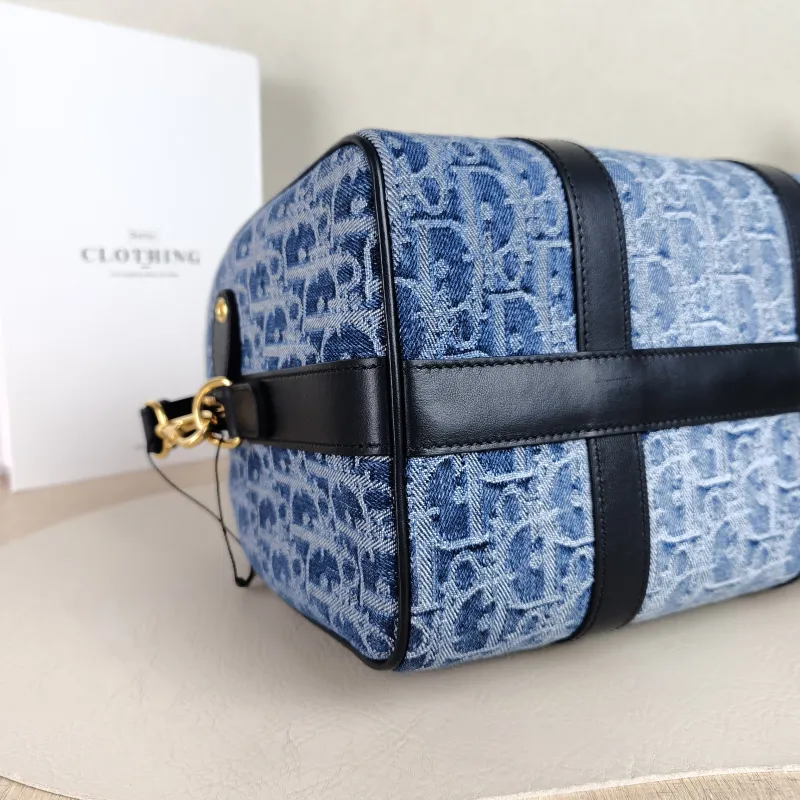 DIOR Top Handle Bag Groove 25 Top Handle Bag Blue Medium 25 × 16 × 19 cm — detail view 4 of 12