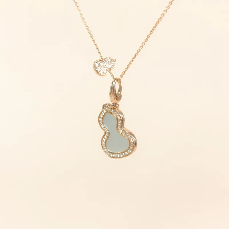 Qeelin Necklace Wulu Collection Necklace White Mother-of-Pearl Diamond18KR ose Gold One Size 40cm — cover view 4 of 8