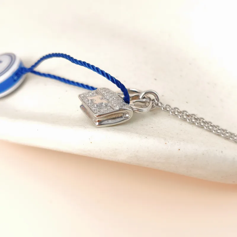 Hermès Necklace Amulettes Constance Pavé Diamond Necklace White Gold 18KW hite Gold Diamond One Size 40cm — cover view 9 of 11