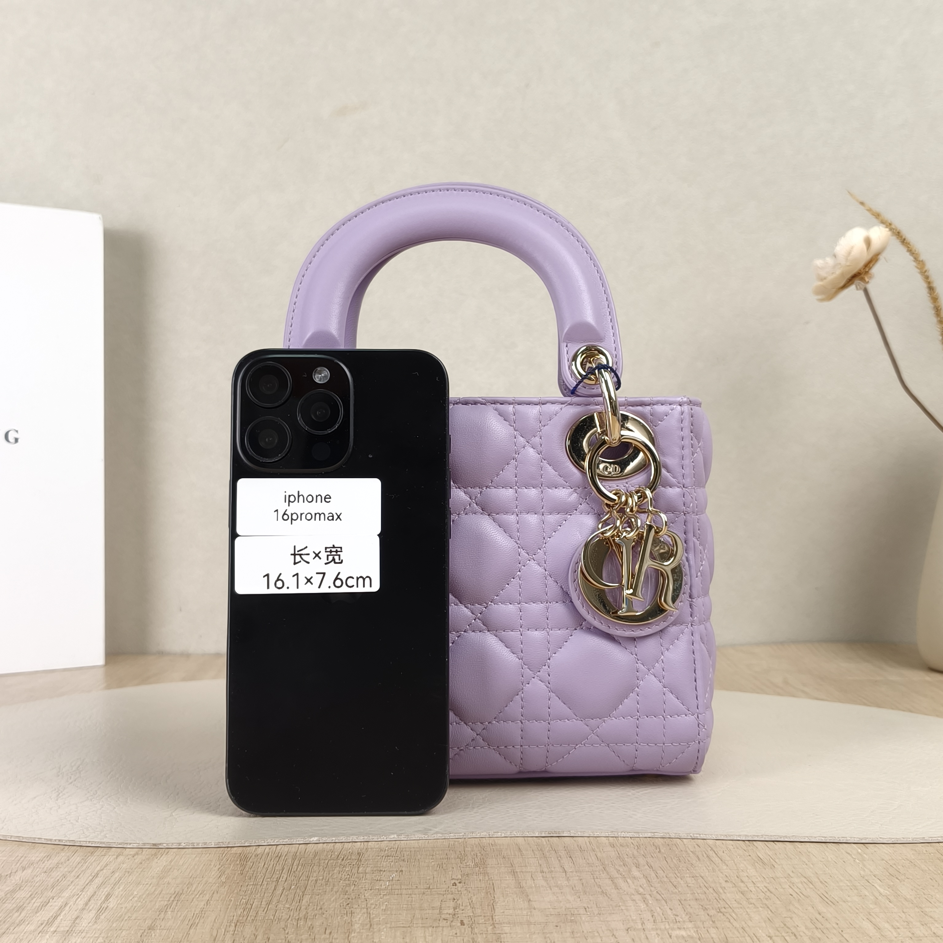 DIOR Crossbody Bag Lady Lady Dior Bag Lambskinmini17 × 7 × 15 cm — cover view 2 of 5