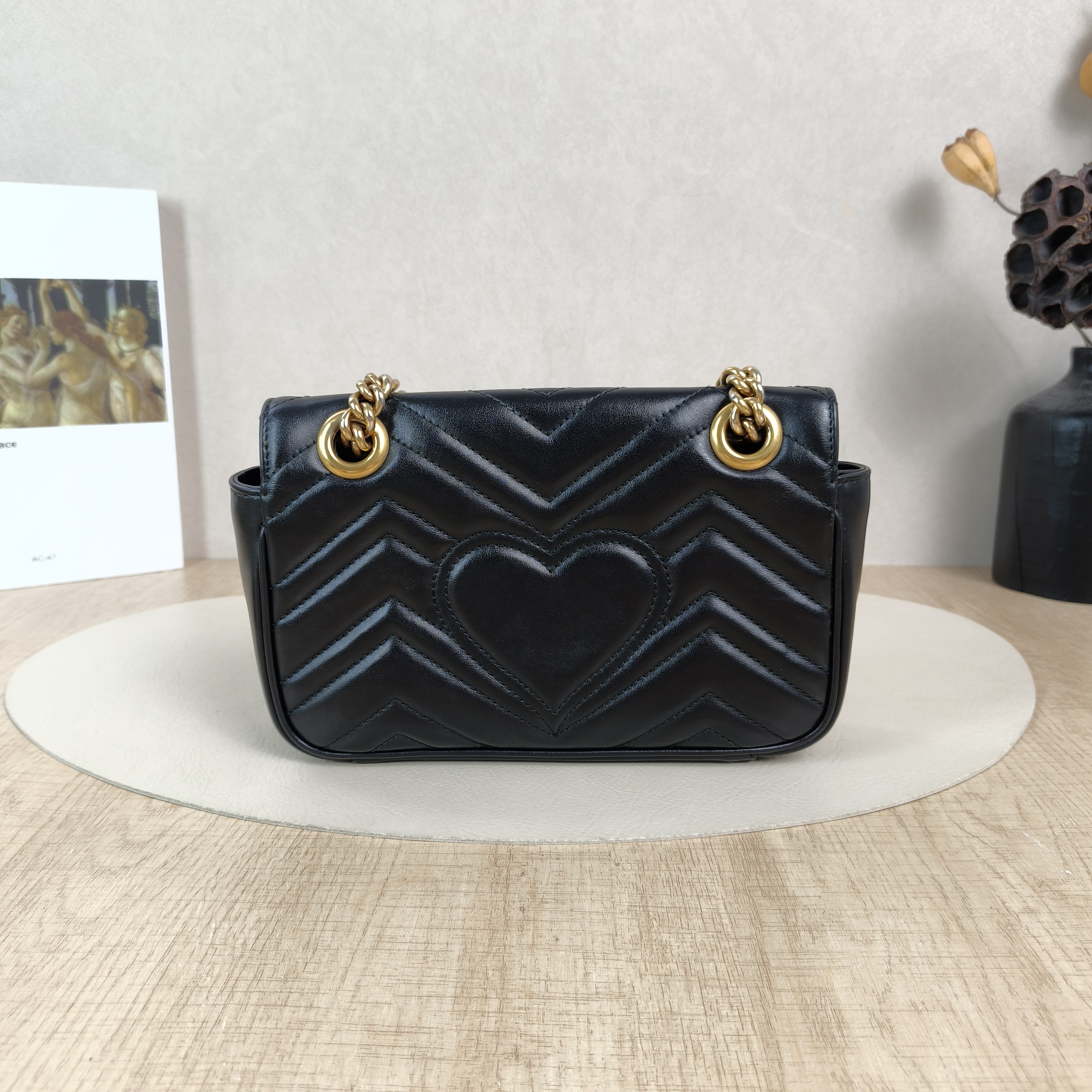 GUCCI Crossbody Bag GG Marmont Small Marmont 22Black CC alfskin Small22 × 6 × 13 cm — cover view 5 of 5