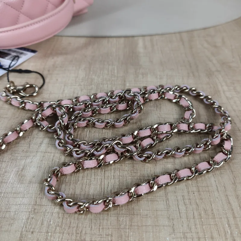 Chanel Crossbody Bag lp Box Bag Top Handle Crossbody Bag Pink Grained Calfskin 19 × 5 × 12 cm — detail view 11 of 13