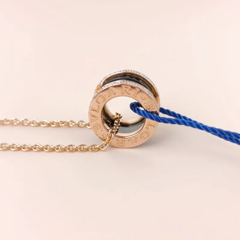 Bvlgari Necklace B.ZERO1Collection Black Pavé Diamond Rose Gold Rose Gold Diamond18KR ose Gold One Size 45cm — cover view 11 of 11