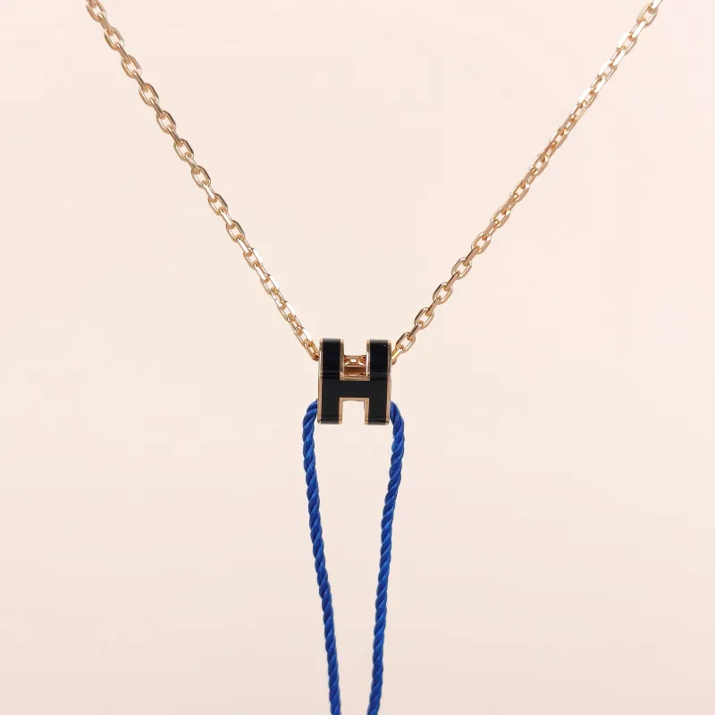 Hermès Necklace Pop HN ecklace Black Mini 39cm