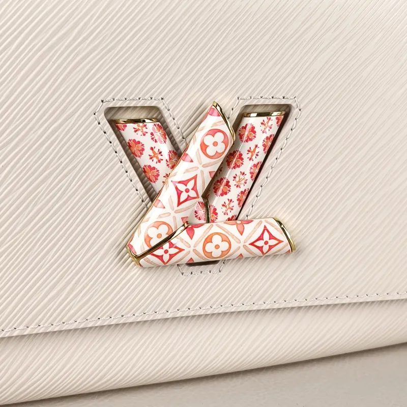 Louis Vuitton Crossbody Bag Twist White Epi Embossed Calfskin Pink 23 × 9.5 × 17 cm — detail view 7 of 14