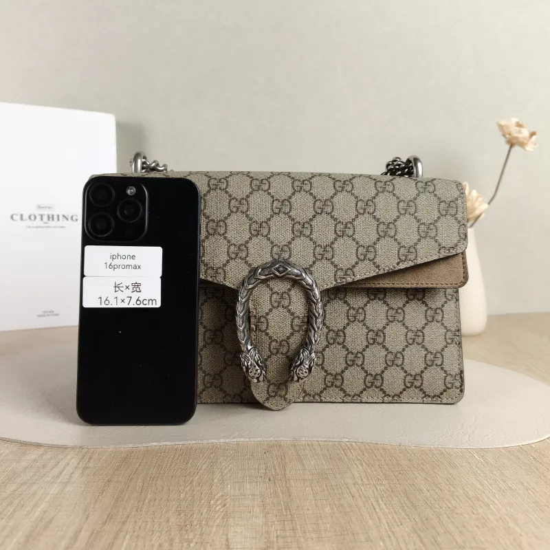 GUCCI Shoulder Bag Dionysus Monogram PVC Medium 28 × 9 × 17 cm — cover view 5 of 5