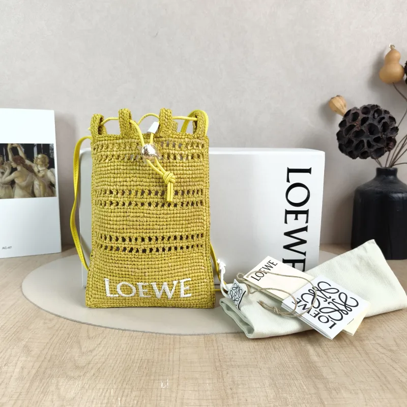 LOEWE Crossbody Bag Crossbody Bag Yellow Woven 15.5*23.5 — cover view 2 of 6
