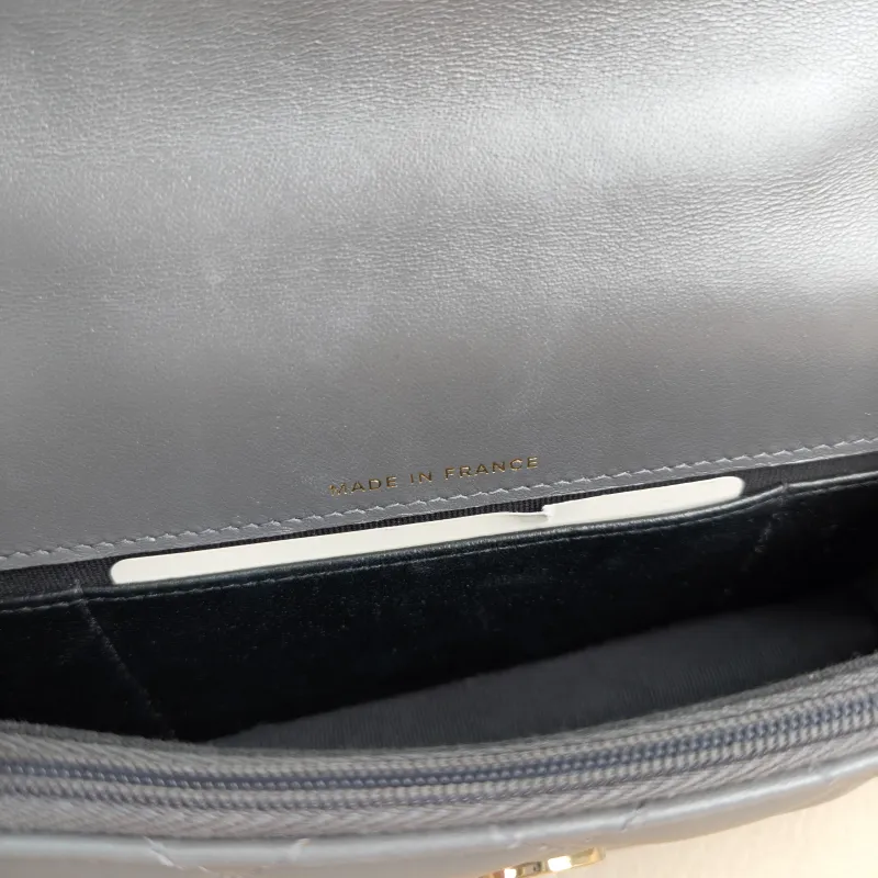 Chanel Crossbody Bag woc Dark Grey Lambskin Mini 17 × 4 × 10 cm — detail view 7 of 12
