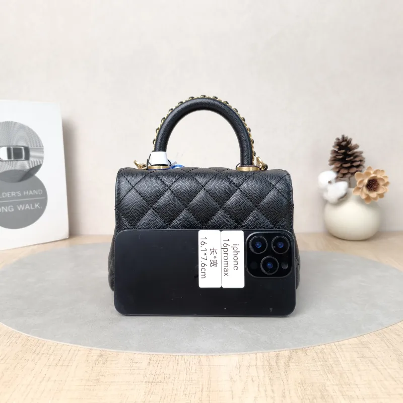 Chanel Crossbody Bag Edition coco handle Black Grained Calfskinmini19 × 9 × 13 cm — cover view 2 of 5