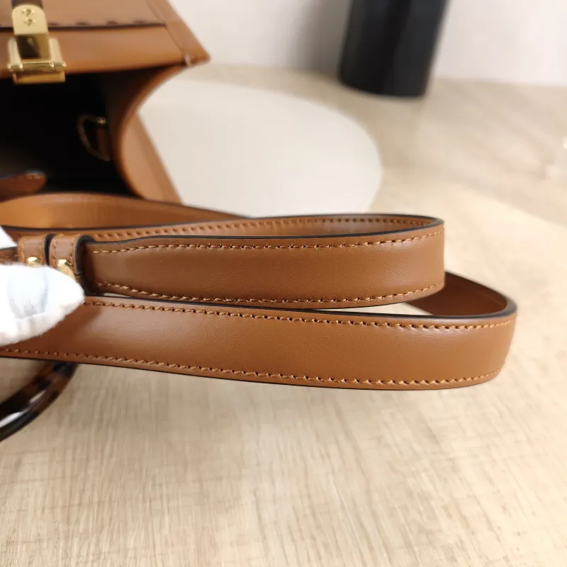 FENDI Crossbody Bag Sunshine Shopping Tote Caramel Calfskin Small 25.5 × 12 × 22.5 cm — detail view 12 of 12